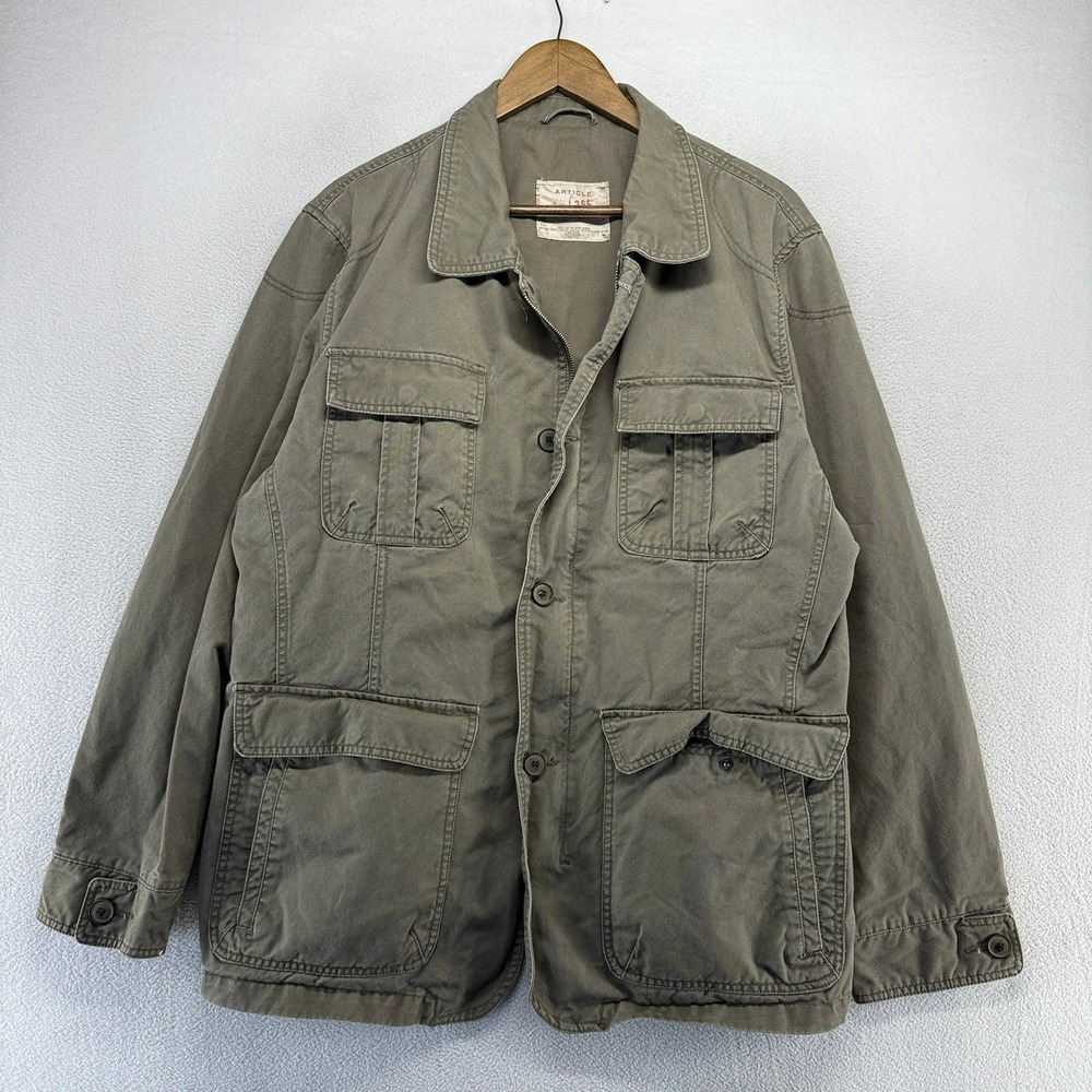 Vintage Article 365 Jacket Mens XL Field Safari Utility Military Canvas y2k